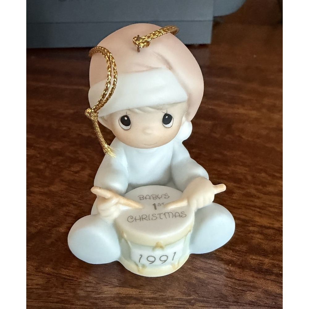 Precious Moments Baby's First Christmas 1991 Ornament with Box